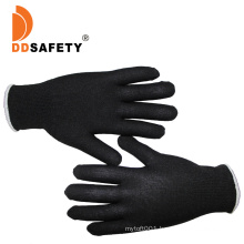 Flexible 13 Gauge Black Nylon Safety Gloves